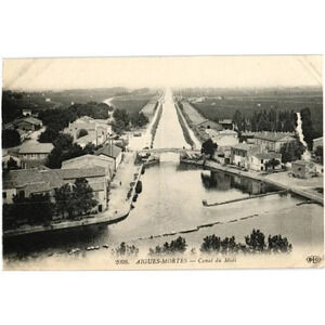 AIGUES-MORTES- Canal du Midi Postcard